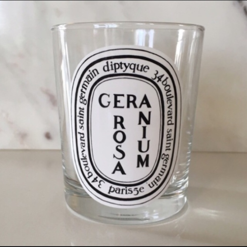 Set of TWO Diptyque glass jars BUNDLE (6.5oz jars)